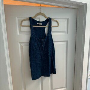 Madewell Heathered Blue Henley Tank